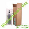 Inflatable packaging bag made from biodegradable plastic