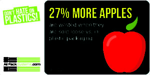 apple plastic packaging fact infographic