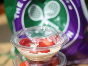 Strawberries with Wimbledon logo